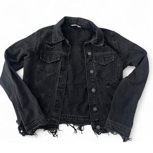 Women's Black Denim Jean Jacket